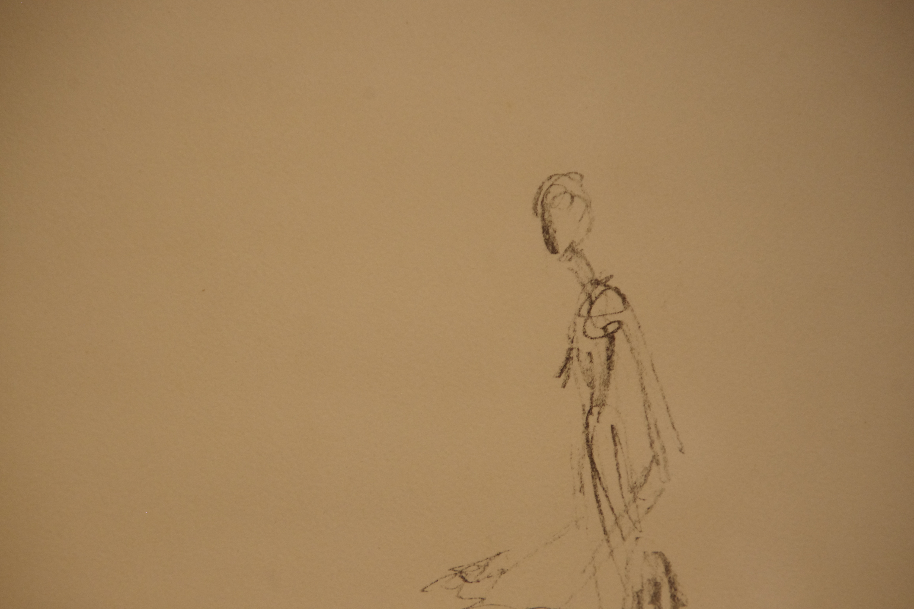 彫刻家 ジャコメッティの版画 「Homme Debout（立つ男）」 展示