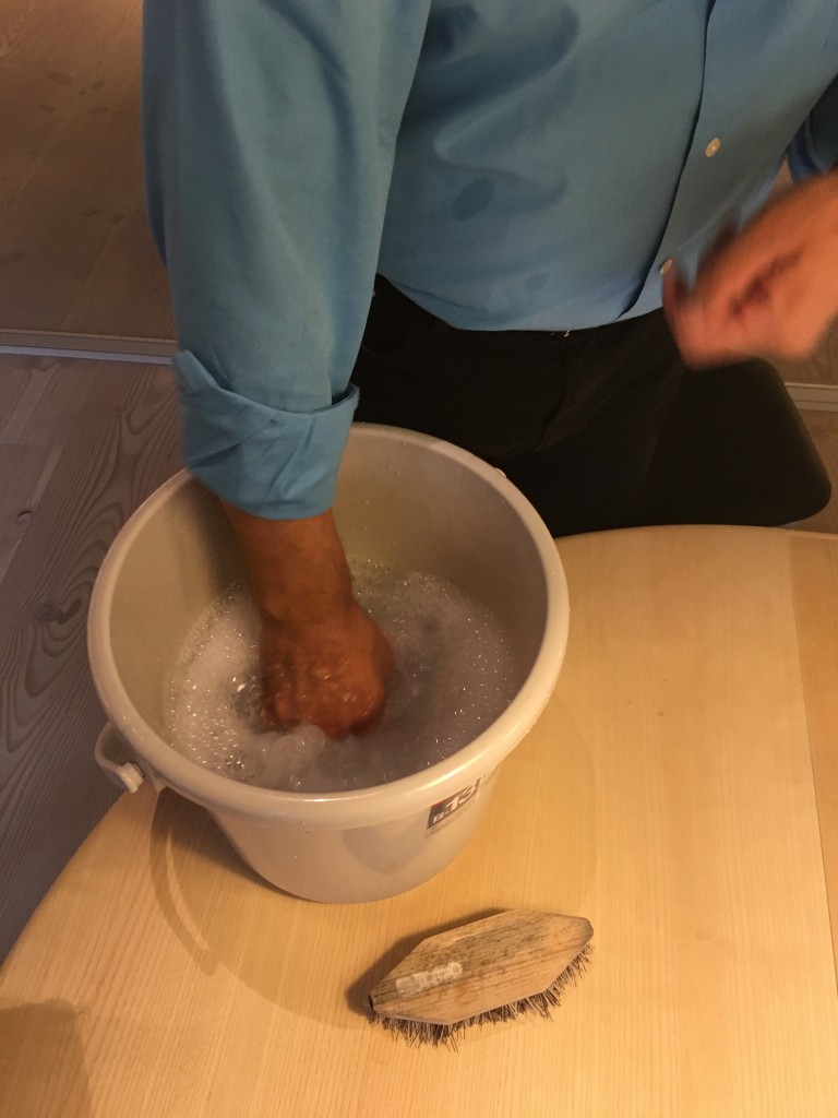ソープ仕上げの様子 ソープ仕上げの様子